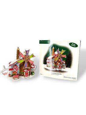 Department 56 The Christmas Candy Mill Moving Windmill Lighted North Pole Series